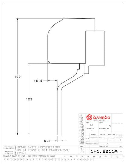 brembo GT-KIT PORSCHE 964 カレラ4 1989〜1994 1H1.8011A/1H2.8011A