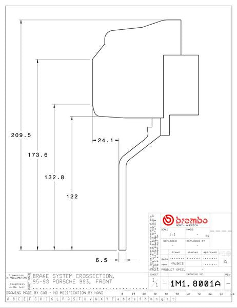 brembo GT-KIT PORSCHE 993 1995〜1998 1M1.8001A/1M2.8001A