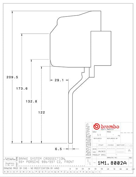 brembo GT-KIT PORSCHE 996 1999〜2004 1M1.8002A/1M2.8002A