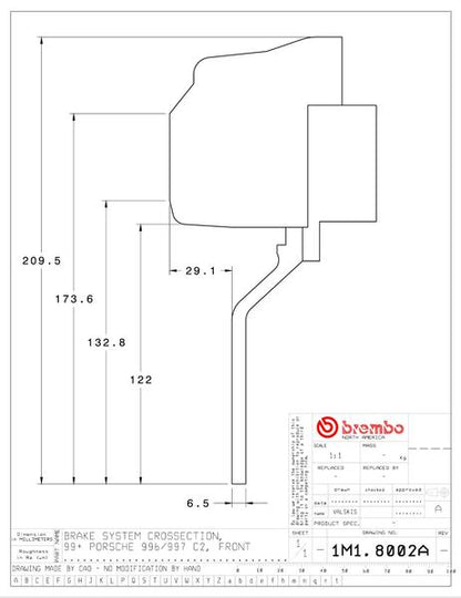brembo GT-KIT PORSCHE 996 1999〜2004 1M1.8002A/1M2.8002A