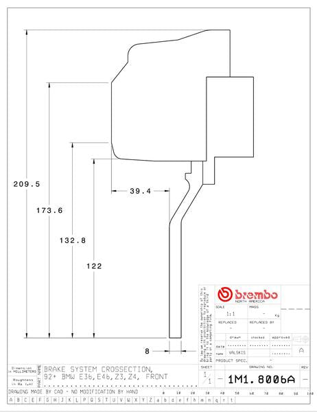 brembo GT-KIT BMW 3シリーズ E46 1999〜2005 1M1.8006A/1M2.8006A