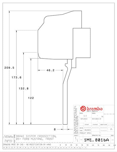 brembo GT-KIT FORD マスタング 2005〜2014 1M1.8016A/1M2.8016A