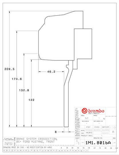 brembo GT-KIT FORD マスタング 2005〜2014 1M1.8016A/1M2.8016A