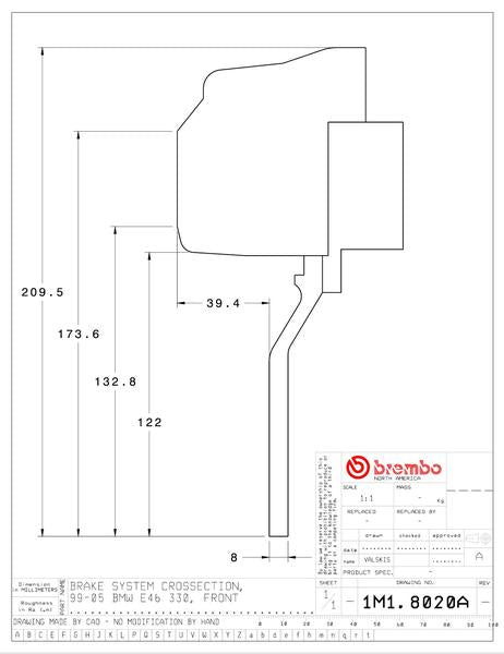 brembo GT-KIT BMW E46 1999〜2005 1M1.8020A/1M2.8020A