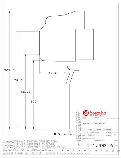 brembo GT-KIT CHRYSLER クロスファイア 2004〜2007 1M1.8021A/1M2.8021A