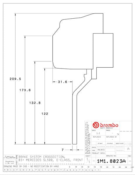brembo GT-KIT MERCEDES BENZ Eクラス W211 2003〜2009 1M1.8023A/1M2.8023A