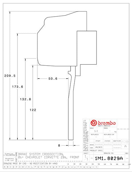 brembo GT-KIT CHEVROLET コルベット 2006〜2013 1M1.8029A/1M2.8029A