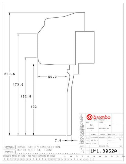 brembo GT-KIT AUDI S4(B6/B7) 2004〜2008 1M1.8032A/1M2.8032A