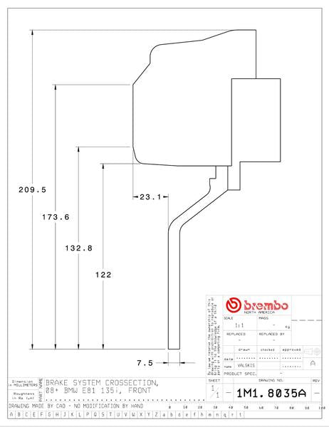 brembo GT-KIT BMW E81/E82/E88 2008〜2012 1M1.8035A/1M2.8035A