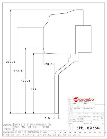 brembo GT-KIT BMW E81/E82/E88 2008〜2012 1M1.8035A/1M2.8035A