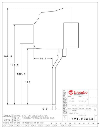 brembo GT-KIT スバル BRZ 2012〜2019 1M1.8047A/1M2.8047A