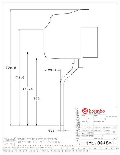 brembo GT-KIT PORSCHE 981ボクスター 2012〜2016 1M1.8048A/1M2.8048A