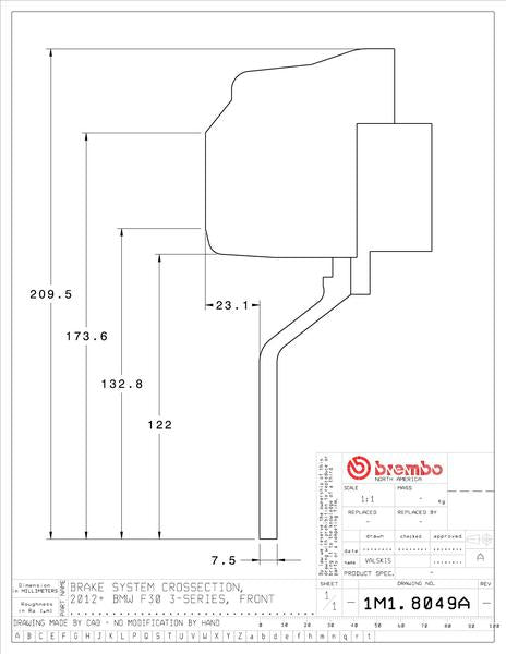 brembo GT-KIT BMW F31/F34 2014〜2016 1M1.8049A/1M2.8049A