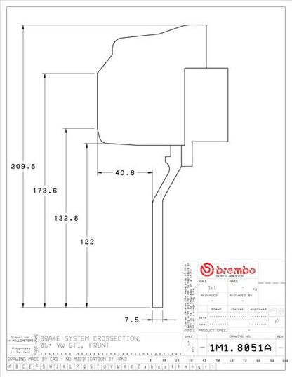 brembo GT-KIT AUDI A3 8P 2006〜2012 1M1.8051A/1M2.8051A