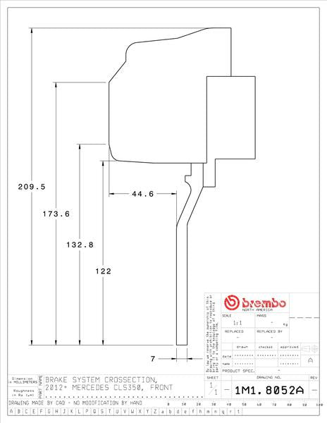 brembo GT-KIT MERCEDES BENZ CLS350 C218 2012〜2014 1M1.8052A/1M2.8052A