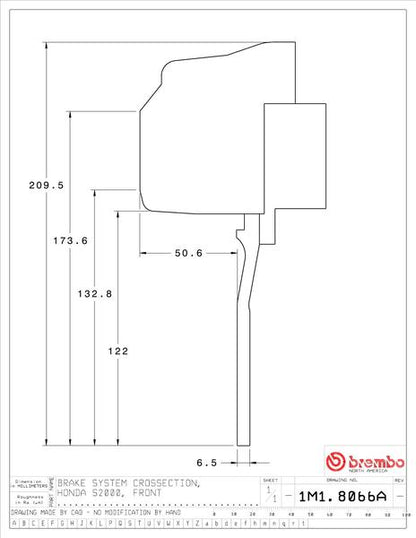 brembo GT-KIT ホンダ S2000 2006〜2009 1M1.8066A/1M2.8066A