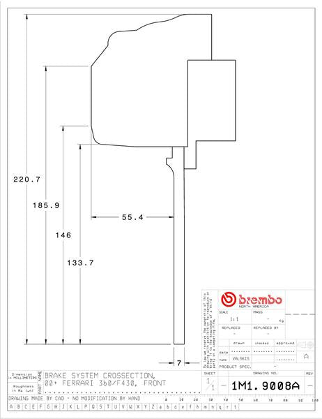 brembo GT-KIT FERRARI 360モデナ 2000〜2004 1M1.9008A/1M2.9008A