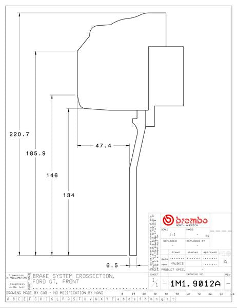 brembo GT-KIT FORD GT 2004〜2006 1M1.9012A/1M2.9012A