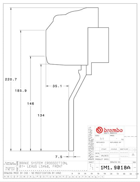 brembo GT-KIT レクサス LS460/LS460L/LS600hL 2007〜 1M1.9018A/1M2.9018A
