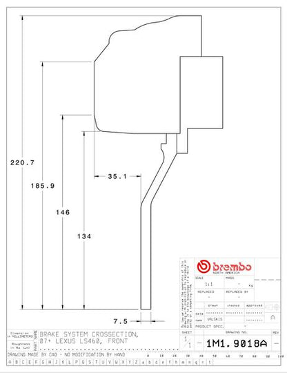 brembo GT-KIT レクサス LS460/LS460L/LS600hL 2007〜 1M1.9018A/1M2.9018A