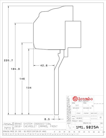 brembo GT-KIT CHEVROLET カマロ 2010〜2015 1M1.9025A/1M2.9025A