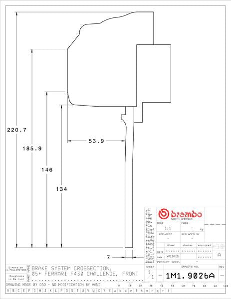 brembo GT-KIT FERRARI F430 チャレンジ 2005〜2009 1M1.9026A/1M2.9026A