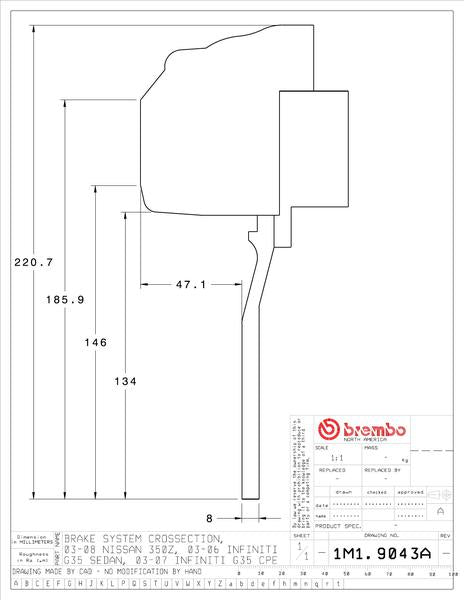 brembo GT-KIT ニッサン 350Z 2003〜2008 1M1.9043A/1M2.9043A