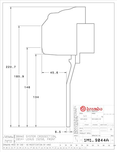 brembo GT-KIT レクサス IS200t 2016〜2017 1M1.9044A/1M2.9044A