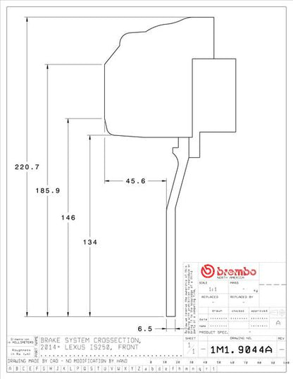 brembo GT-KIT レクサス IS200t 2016〜2017 1M1.9044A/1M2.9044A