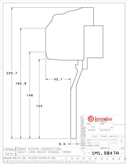 brembo GT-KIT LAND ROVER レンジローバー イヴォーク 2012〜 1M1.9047A/1M2.9047A