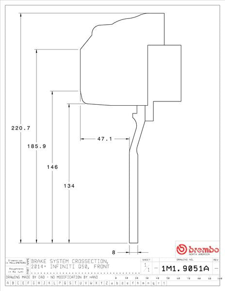 brembo GT-KIT INFINITI Q50/Q50S 2014〜 1M1.9051A/1M2.9051A