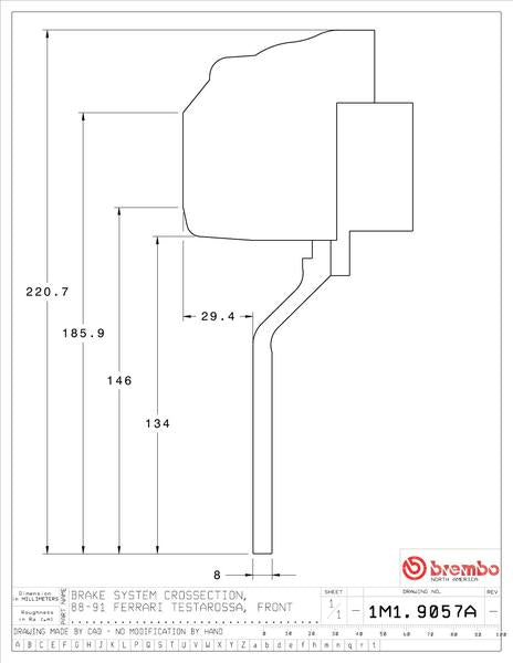 brembo GT-KIT FERRARI テスタロッサ 1988〜1991 1M1.9057A/1M2.9057A