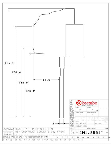 brembo GT-KIT CHEVROLET コルベット 2005〜2009 1N1.8501A/1N2.8501A