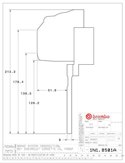 brembo GT-KIT CHEVROLET コルベット 2005〜2009 1N1.8501A/1N2.8501A