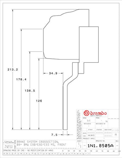 brembo GT-KIT BMW M3 E90/E92/E93 2008〜2011 1N1.8505A/1N2.8505A