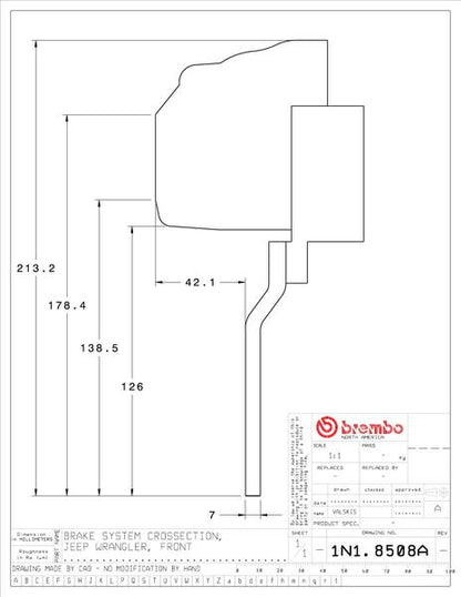 brembo GT-KIT JEEP ラングラー JK 2007〜 1N1.8508A/1N2.8508A