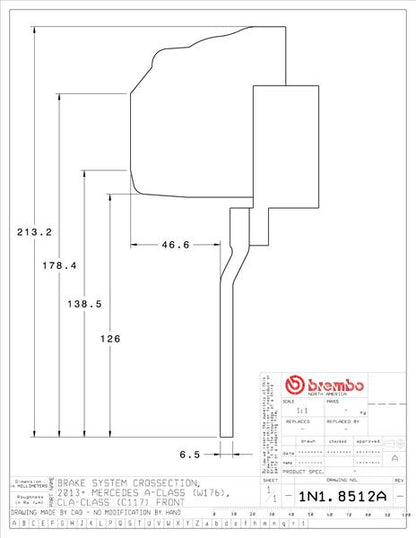 brembo GT-KIT MERCEDES BENZ GLA250 X156 2015〜2020 1N1.8512A/1N2.8512A