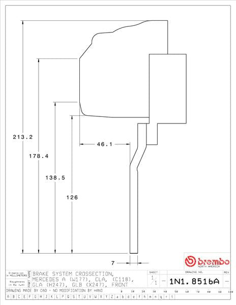 brembo GT-KIT MERCEDES BENZ GLBクラス X247 2020〜 1N1.8516A/1N2.8516A