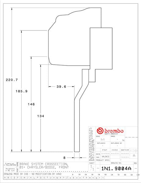 brembo GT-KIT CHRYSLER 300C 2005〜2010 1N1.9004A/1N2.9004A