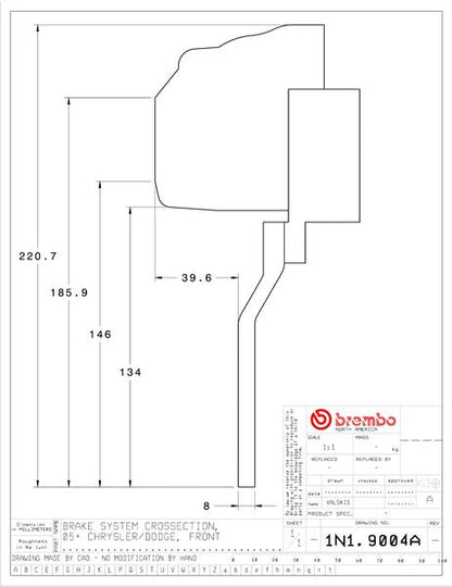 brembo GT-KIT CHRYSLER 300C 2005〜2010 1N1.9004A/1N2.9004A