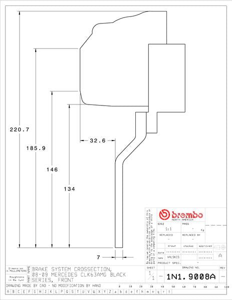 brembo GT-KIT MERCEDES BENZ CLK63 W209 2008〜2009 1N1.9008A/1N2.9008A