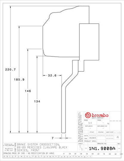 brembo GT-KIT MERCEDES BENZ CLK63 W209 2008〜2009 1N1.9008A/1N2.9008A