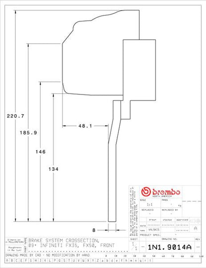 brembo GT-KIT INFINITI QX70 2014〜2017 1N1.9014A/1N2.9014A