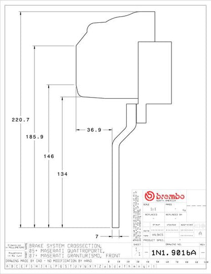 brembo GT-KIT MASERATI クアトロポルテ 2007〜2012 1N1.9016A/1N2.9016A