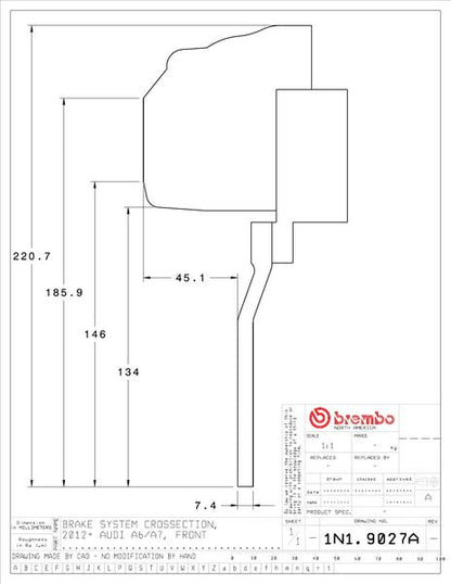 brembo GT-KIT AUDI A6(C7) 2012〜2018 1N1.9027A/1N2.9027A