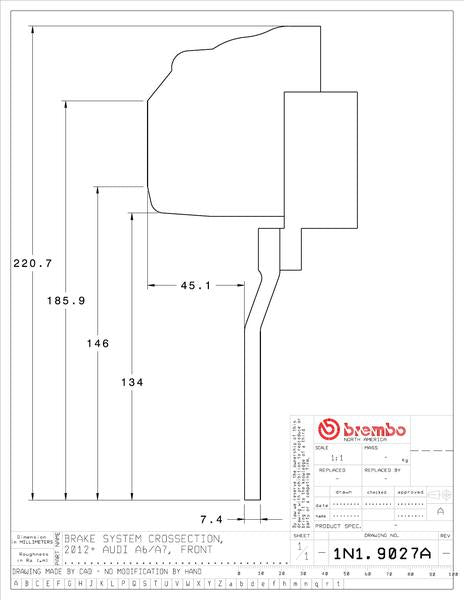 brembo GT-KIT AUDI A7(C7) 2012〜2018 1N1.9027A/1N2.9027A