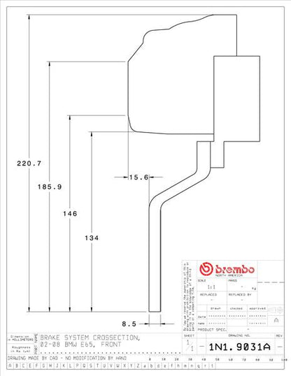 brembo GT-KIT BMW 7シリーズ E65/E66 2002〜2005/03 1N1.9031A/1N2.9031A