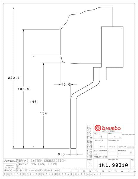 brembo GT-KIT BMW 7シリーズ E65/E66 2005/03〜2008 1N1.9031A/1N2.9031A