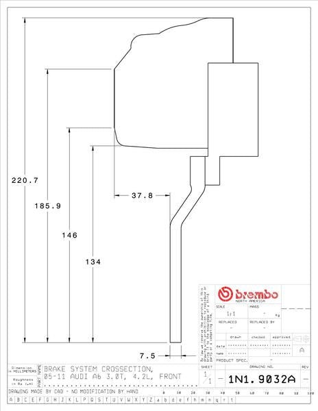 brembo GT-KIT AUDI A6(C6) 2004〜2011 1N1.9032A/1N2.9032A
