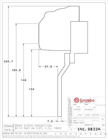 brembo GT-KIT AUDI A6(C6) 2004〜2011 1N1.9032A/1N2.9032A